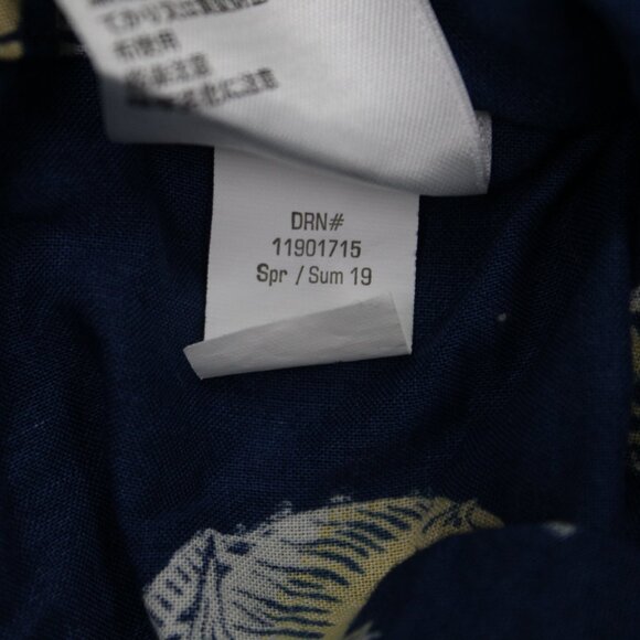 Eddie Bauer Shirt Mens TXL XL-Tall Blue Fish Print Classic Fit S/S Button Down - Picture 9 of 12